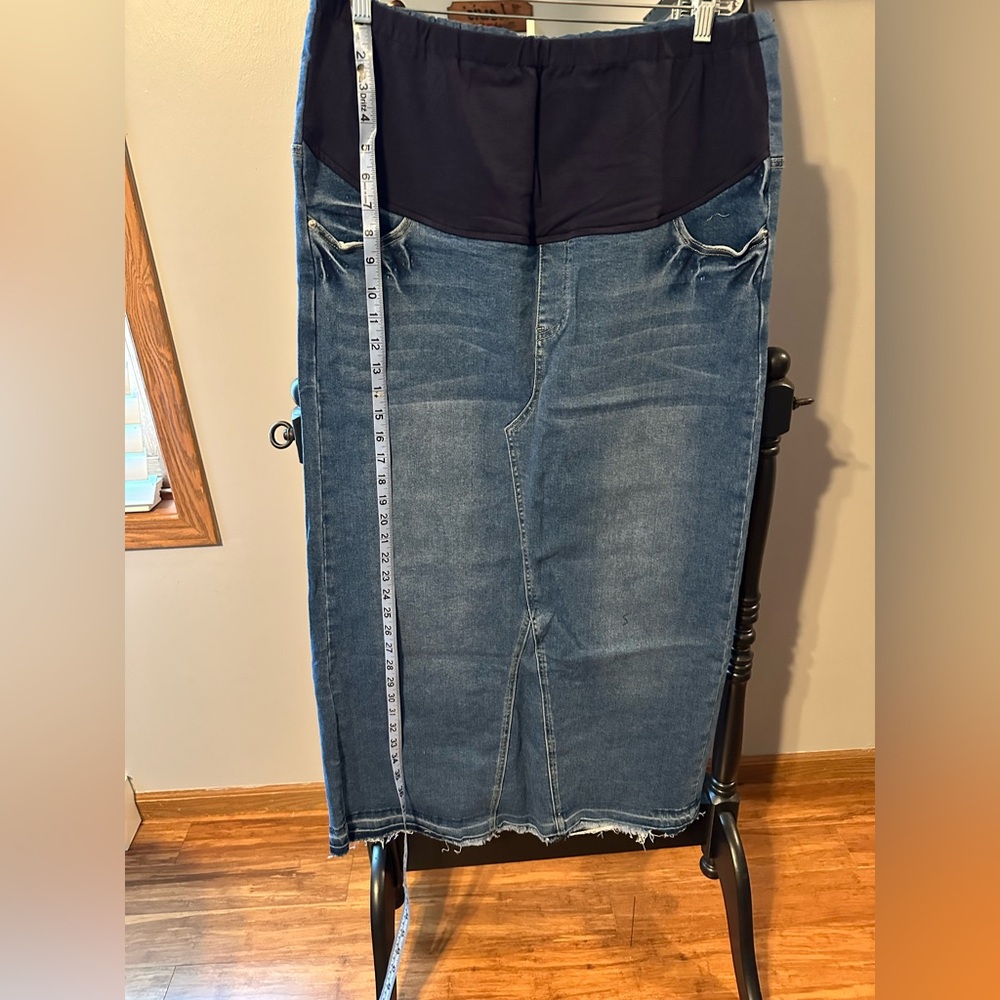 NWT Inherit denim jean modest skirt maternity